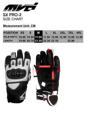 MVD Racewear SX-Pro 1 Supermoto Gloves White